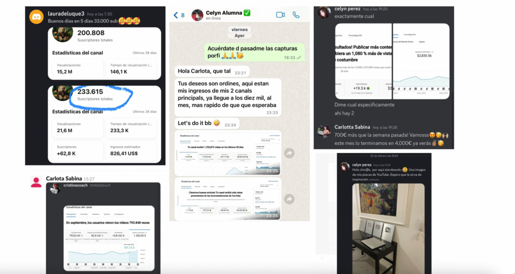 Opiniones Curso Carlotta Sabina Automatizatube
